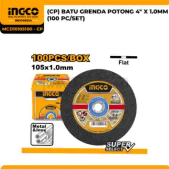 MCD10105100 - CP - (CP) BATU GERINDA POTONG 4'' X 1.0MM (100 PC/SET)